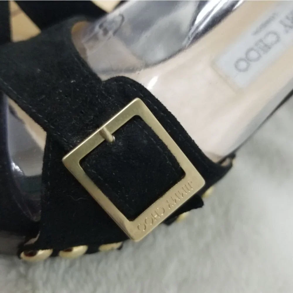 PRICE DROP-Jimmy Choo Black Suede Sling Back sandals